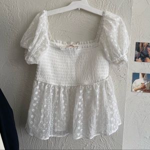 Francescas floral smocked top
